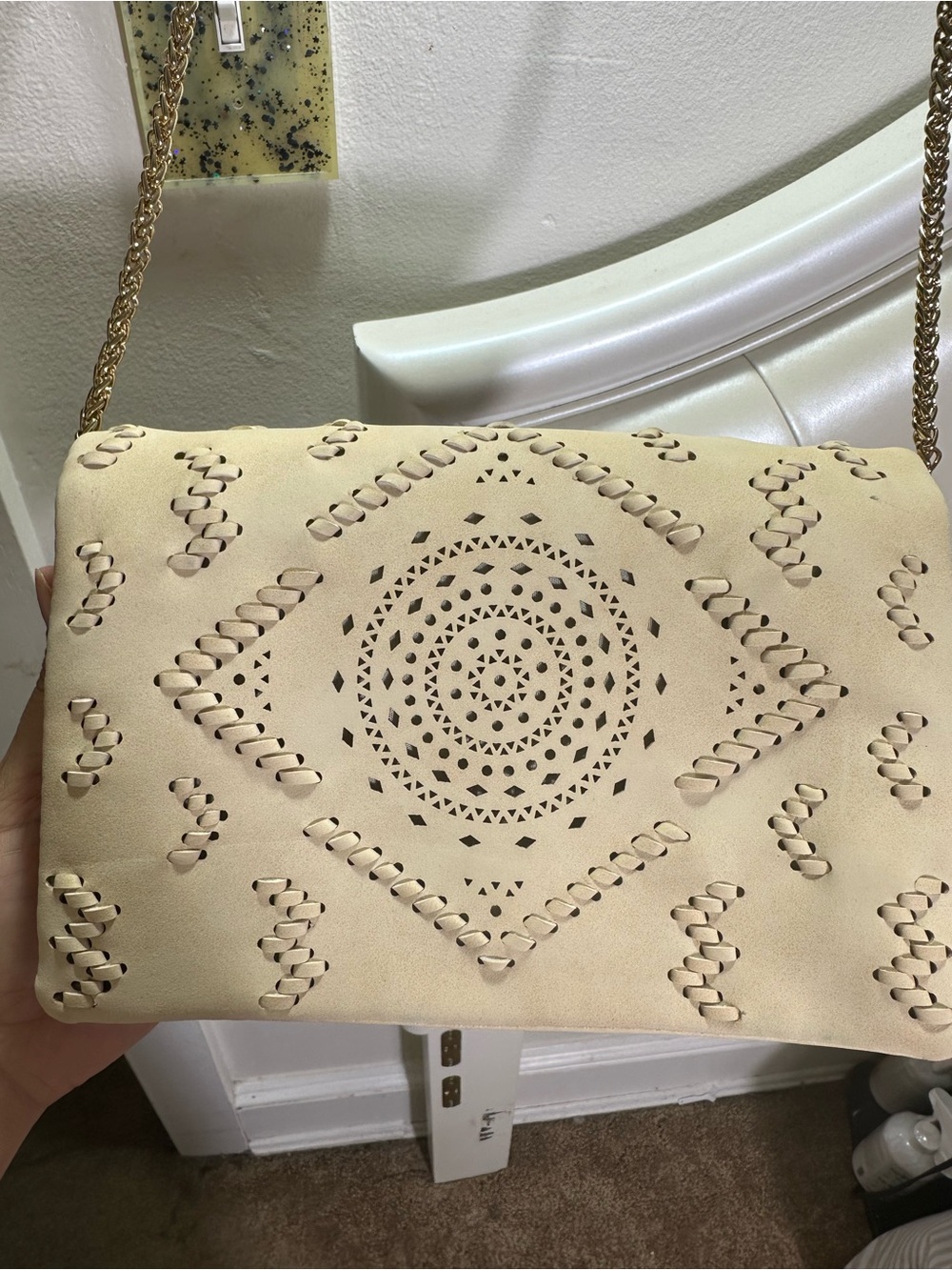 Free People Envelope Beige Crossbody Bag - Picture 2 of 8